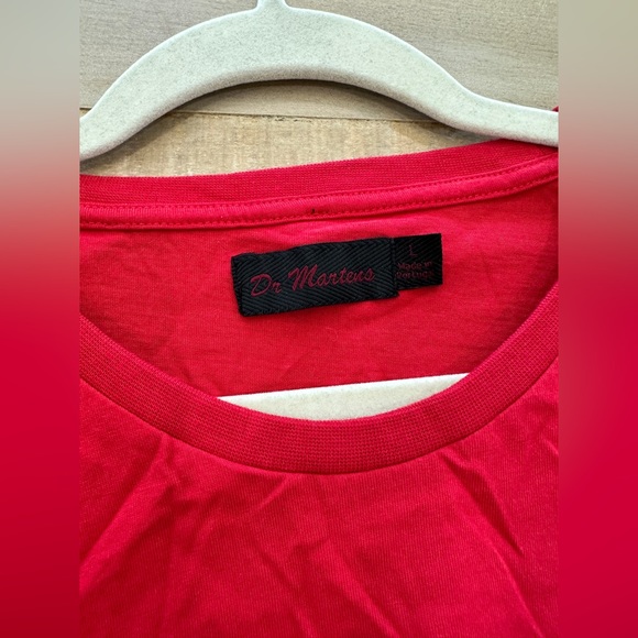 Dr. Martens Airwair red shirt sleeve graphic tee with sequins hearts - Picture 10 of 12